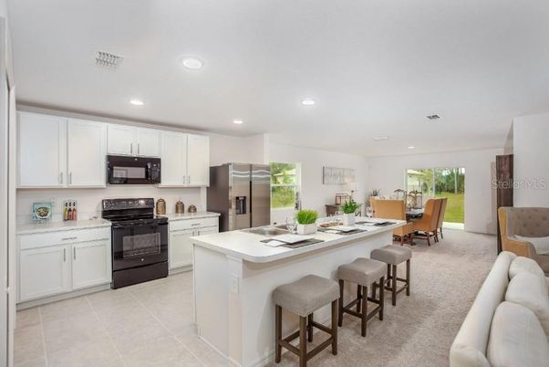 Dining room, Interior, Kitchen, Recessed Lighting, Stainless Steel Appliances