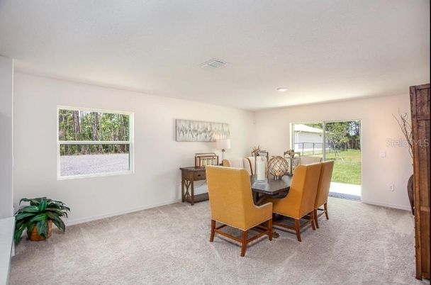 Dining room, Interior, Recessed Lighting