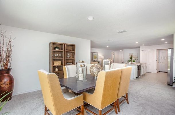 Dining room, Interior, Kitchen, Living room, Recessed Lighting