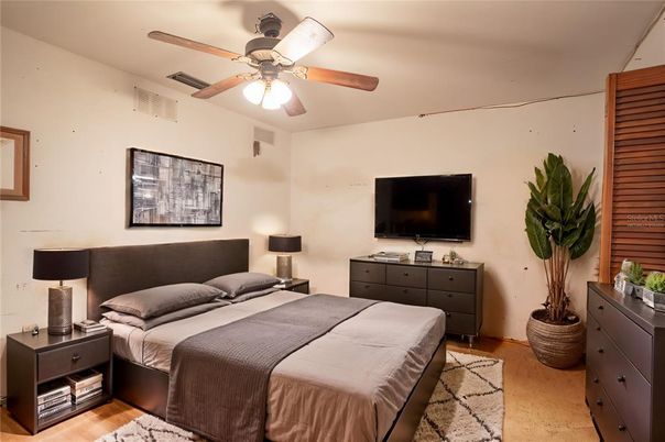 Bedroom, Interior, Wood Texture Flooring