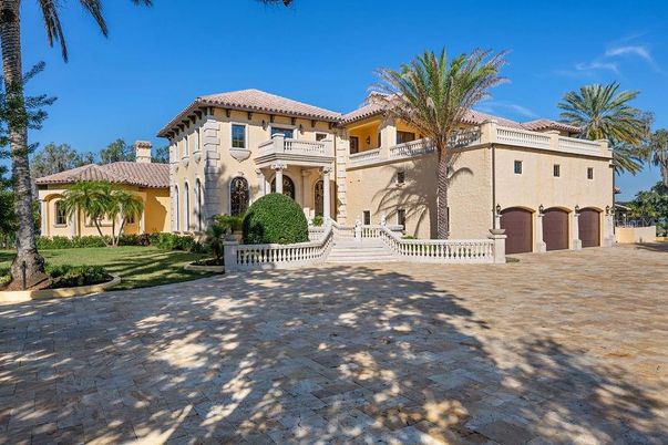 Attached, Backyard, Exterior, Facade, Mediterranean