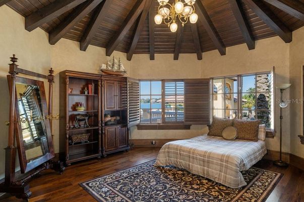 Bedroom, Interior, Wooden Beams, Wooden Ceilings, Wood Texture Flooring
