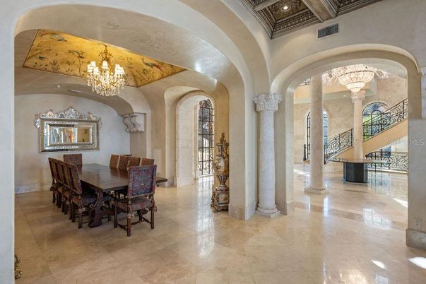 Chandelier, Dining room, Interior, Recessed Lighting