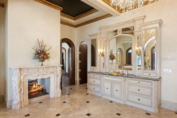 Bathroom, Fireplace, Interior
