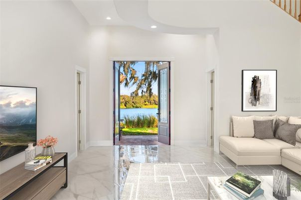 Interior, Living room, Marble, Recessed Lighting