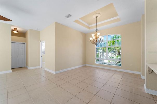 Chandelier, Empty room, Interior