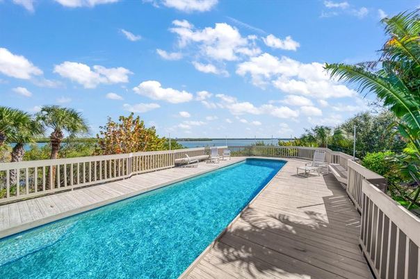 Exterior, Pool, Water, Wood Texture Flooring