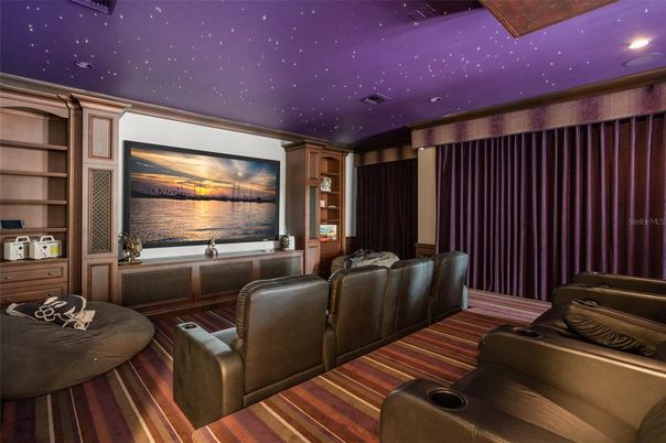 Home Theatre Room, Interior, Projection Screen, Recessed Lighting, Theatre Room