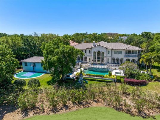 Backyard, Exterior, Facade, Pool, Mediterranean