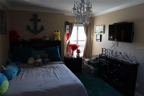 Bedroom, Chandelier, Interior