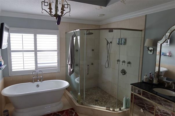 Bathroom, Free Standing Baths, Glass Shower, Interior