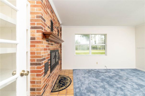 Empty room, Fireplace, Interior, Stone Walls