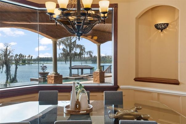 Chandelier, Dining room, Interior, Water