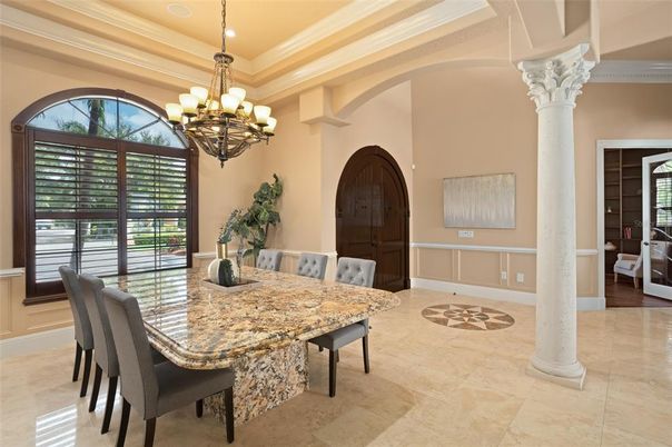 Chandelier, Dining room, Interior