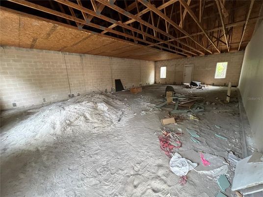 Interior, Stone Walls, Wooden Beams