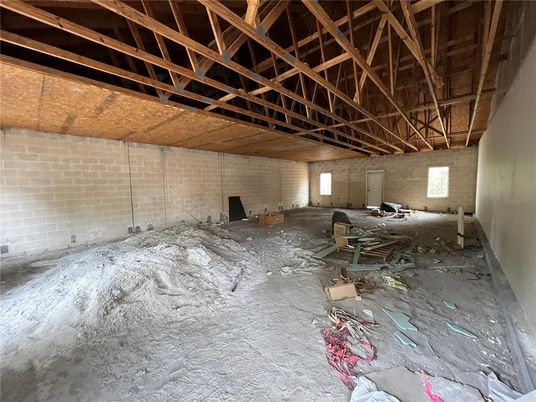 Interior, Stone Walls, Wooden Beams