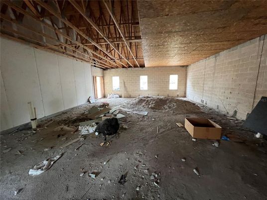 Interior, Stone Walls, Wooden Beams