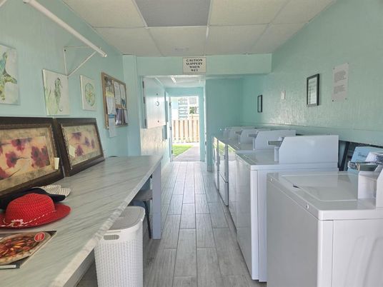 Interior, Washer, Wood Texture Flooring