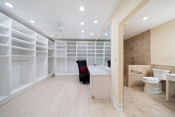 Bathroom, Interior, Recessed Lighting, Walk-in Closets