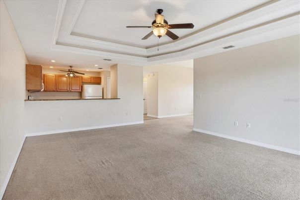 Empty room, Interior, Kitchen, Recessed Lighting