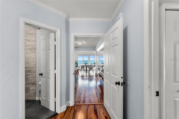 Dining room, Interior, Stone Walls, Wood Texture Flooring