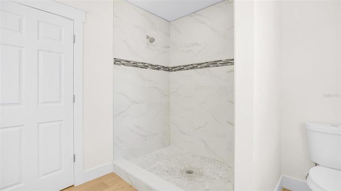 Bathroom, Glass Shower, Interior, Marble Walls