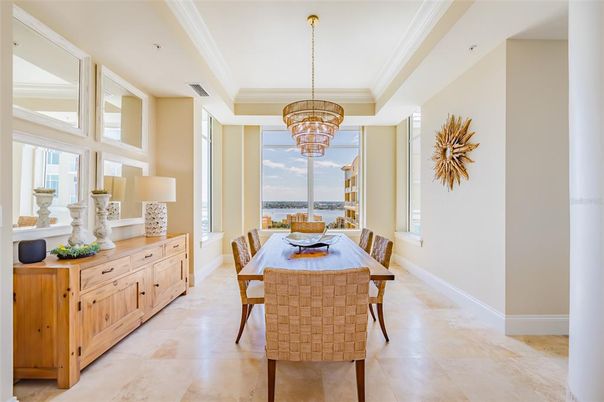 Chandelier, Dining room, Interior, Water