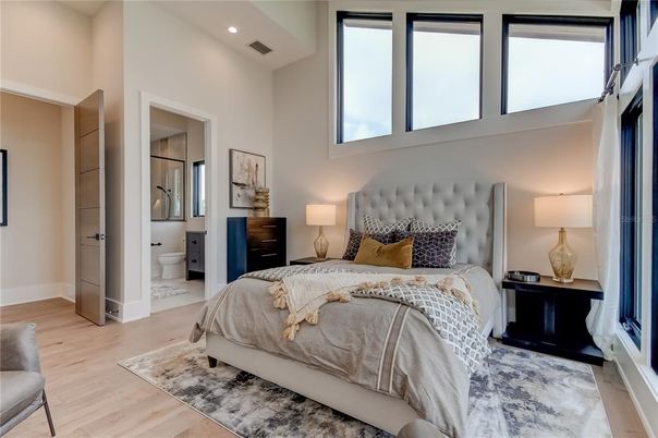 Bathroom, Bedroom, Interior, Recessed Lighting, Wood Texture Flooring