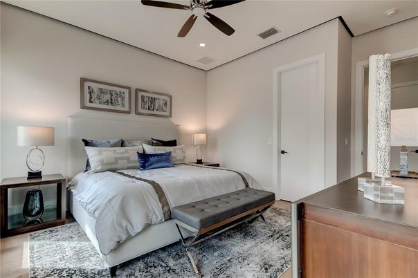 Bedroom, Interior, Recessed Lighting