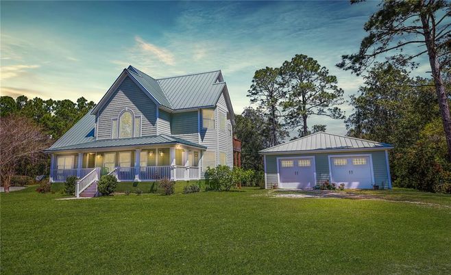 Attached, Backyard, Detached Garage, Exterior, Facade, Farmhouse