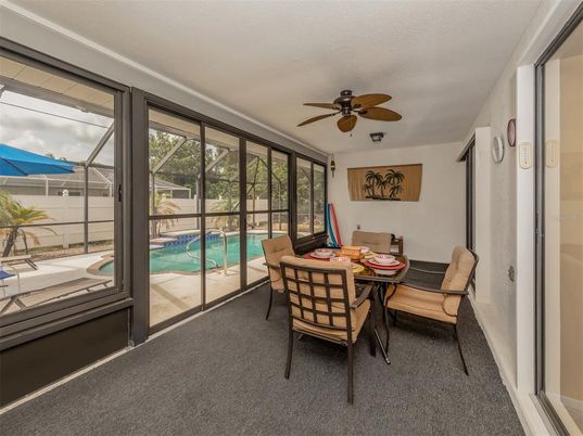 Dining room, Glass Ceilings, Interior, Pool, Sun Room