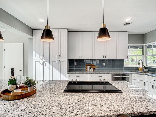 Interior, Kitchen, Pendant Lights, Recessed Lighting, Stainless Steel Appliances