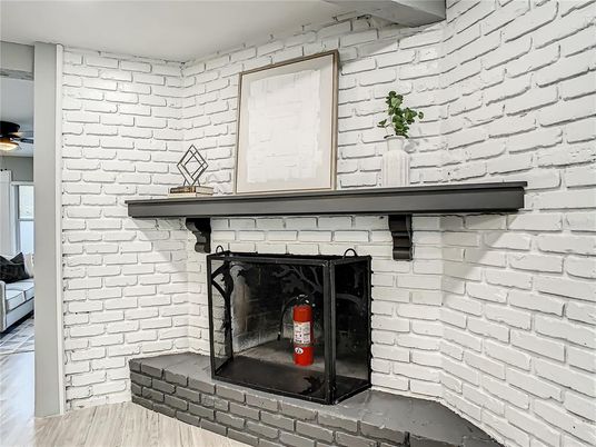 Fireplace, Interior, Stone Walls