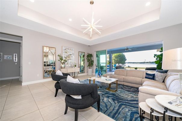 Interior, Living room, Recessed Lighting