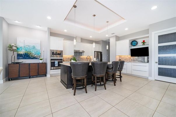 Interior, Kitchen, Pendant Lights, Recessed Lighting, Stainless Steel Appliances