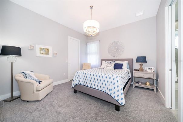Bedroom, Chandelier, Interior