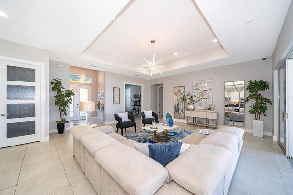 Interior, Living room, Recessed Lighting