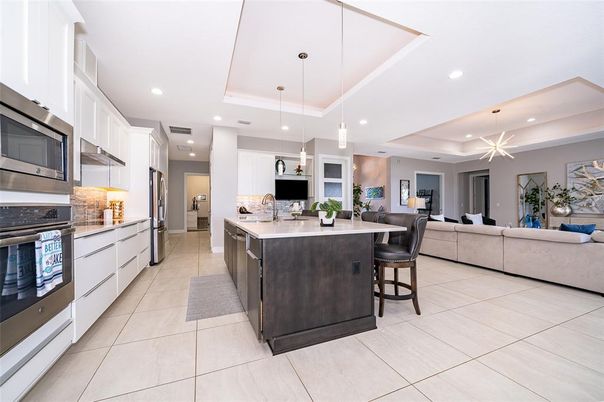Interior, Kitchen, Living room, Pendant Lights, Recessed Lighting