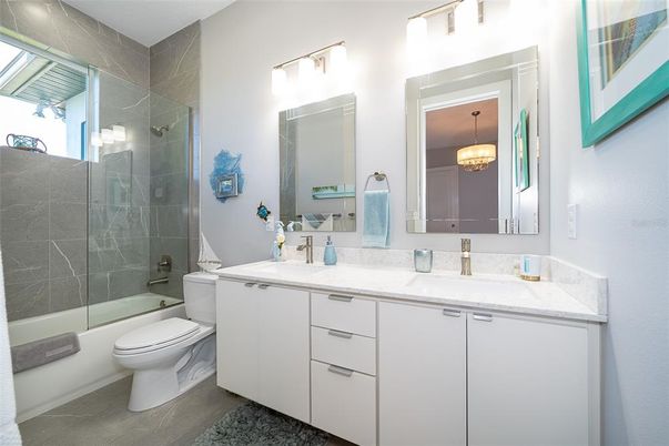 Bathroom, Dual Sink Vanities, Glass Shower, Interior