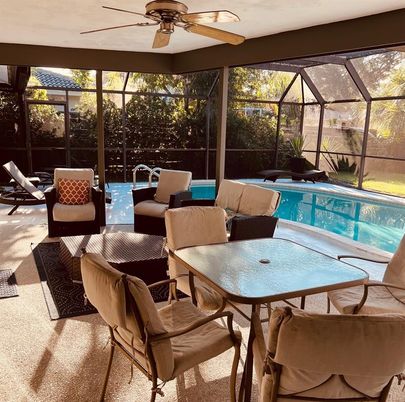 Dining room, Glass Ceilings, Interior, Pool, Sun Room