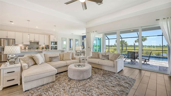 Interior, Kitchen, Living room, Pendant Lights, Recessed Lighting, Stainless Steel Appliances, Wood Texture Flooring
