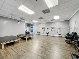 Fitness Equipment, Interior, Recessed Lighting, Wood Texture Flooring