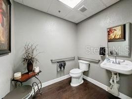 Bathroom, Interior, Recessed Lighting, Wood Texture Flooring