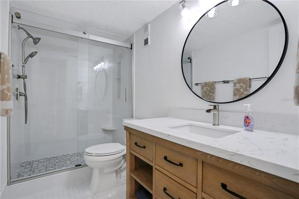 Bathroom, Dual Sink Vanities, Glass Shower, Interior