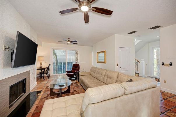 Fireplace, Interior, Living room, Recessed Lighting