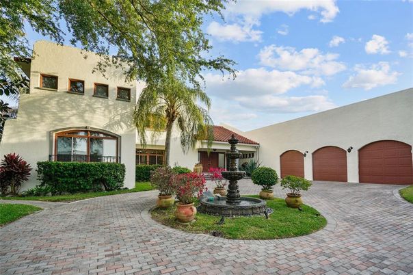Attached, Backyard, Exterior, Facade, Spanish Mediterranean