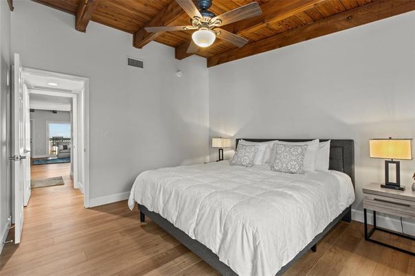 Bedroom, Interior, Wooden Beams, Wooden Ceilings, Wood Texture Flooring