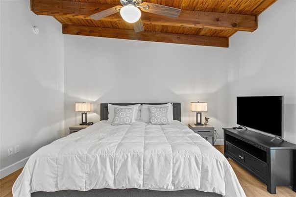 Bedroom, Interior, Wooden Beams, Wooden Ceilings, Wood Texture Flooring