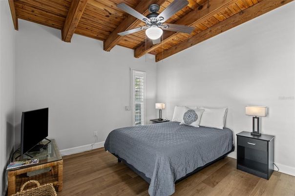 Bedroom, Interior, Wooden Beams, Wooden Ceilings, Wood Texture Flooring