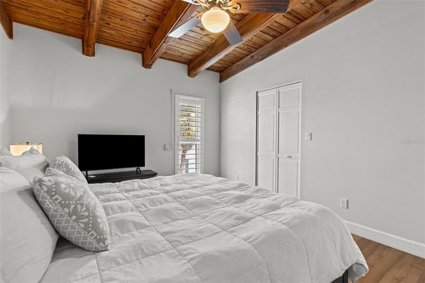 Bedroom, Interior, Wooden Beams, Wooden Ceilings, Wood Texture Flooring